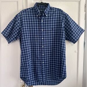 Ralph Lauren Men's Blue Plaid Button-Down Shirt